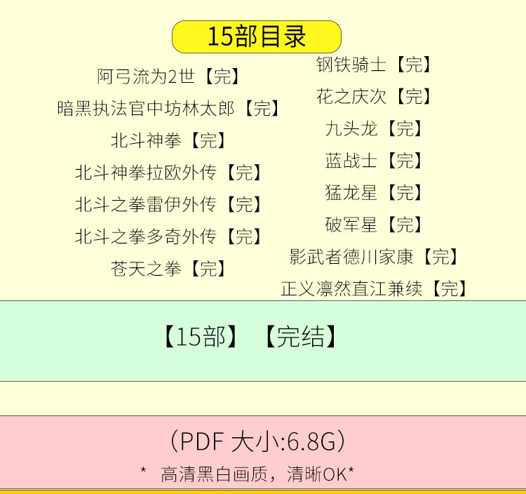 原哲夫作品合集 电子漫画高清版资源下载【15部合集完结】【PDF格式】【电子版漫画】